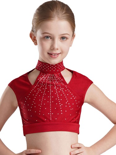 Girls Sets Figure Skating 3Pcs Training Outfit Fitness Tracksuit Shiny Workout - Picture 39 of 48
