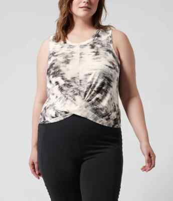 Athleta Breezy Twist Tank-Grey Swirl-Size 3X-NWT