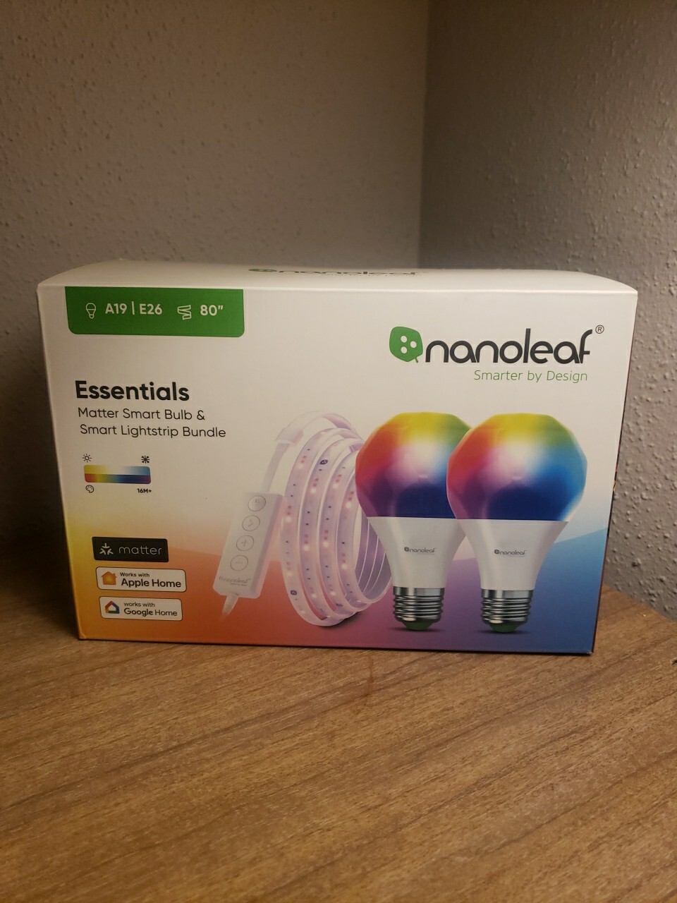 Nanoleaf Essentials Smart Bulb & Smart 80” Lightstrip Bundle-image