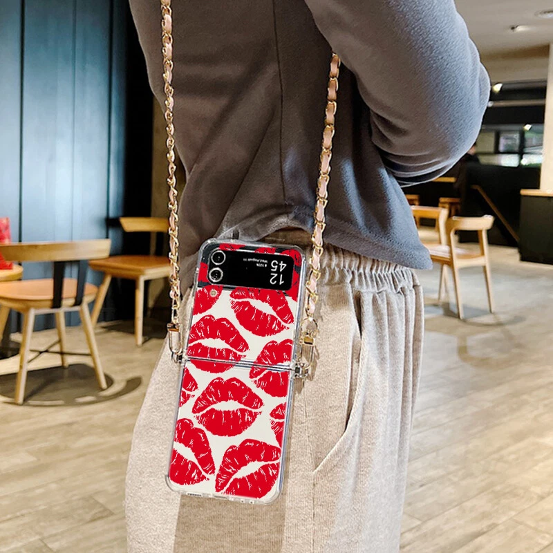 For Samsung Galaxy Z Flip6 Flip5 4 3 Shockproof Hybrid Lanyard Crossbody Cover - Image 2 of 4