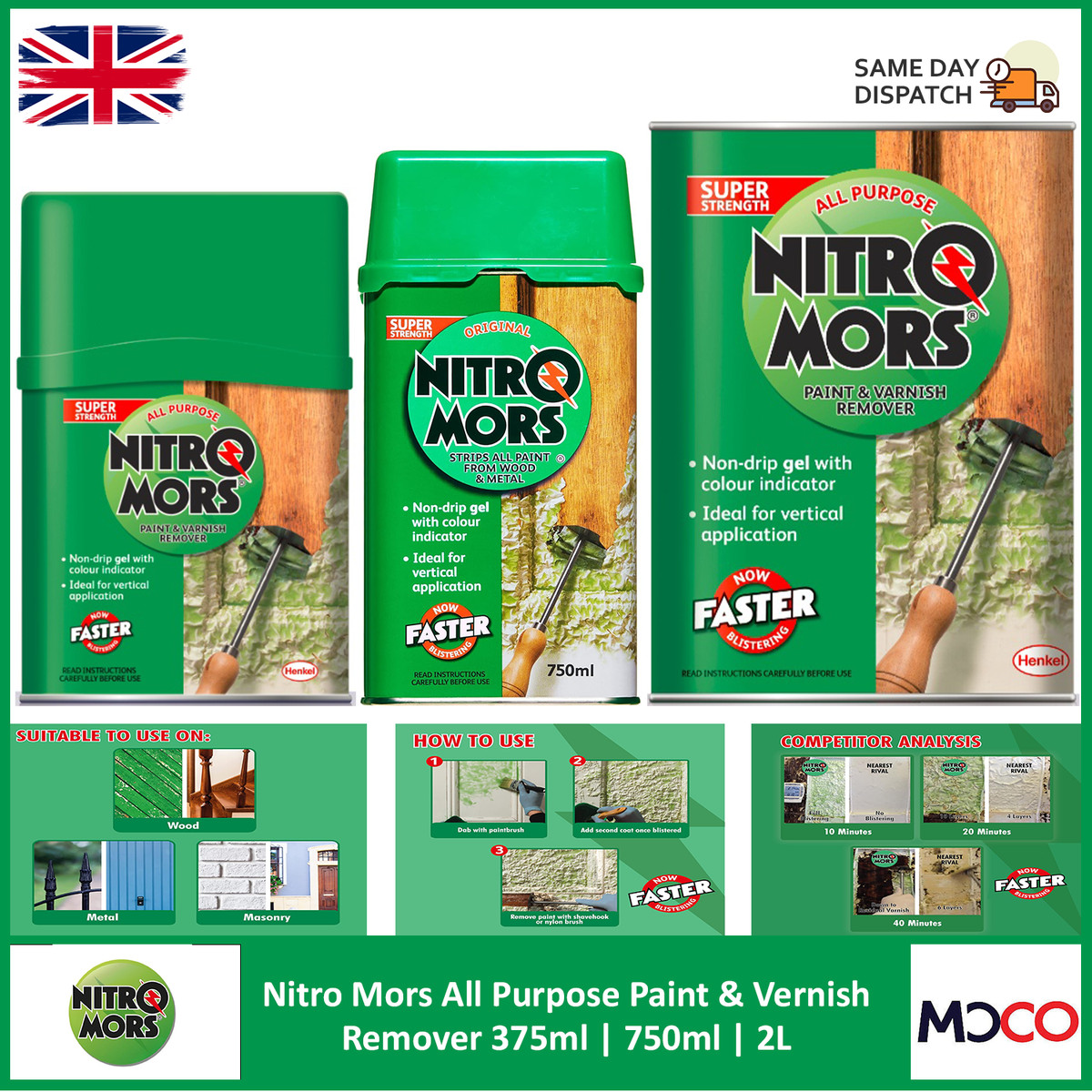 Nitromors All Purpose Paint & Varnish Remover 750ml, Paint Remover From