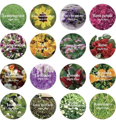 Versatile 100% Natural Dried Flowers 16 Bags 10g Creative Soap & Candle Making