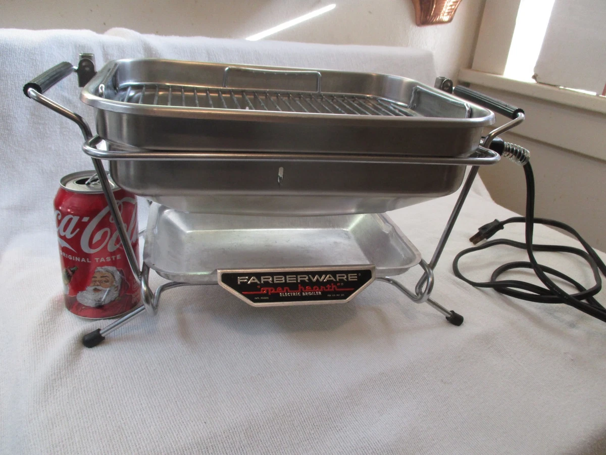 Rôtisserie-gril électrique Vintage Farberware Modèle 450A – Acier Inox, Four Ouvert (années 70)