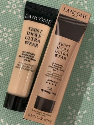 Lancome Teint Idole Ultra Wear Foundation 100 Ivoire 24H Comfort LSF15 15ml Neu