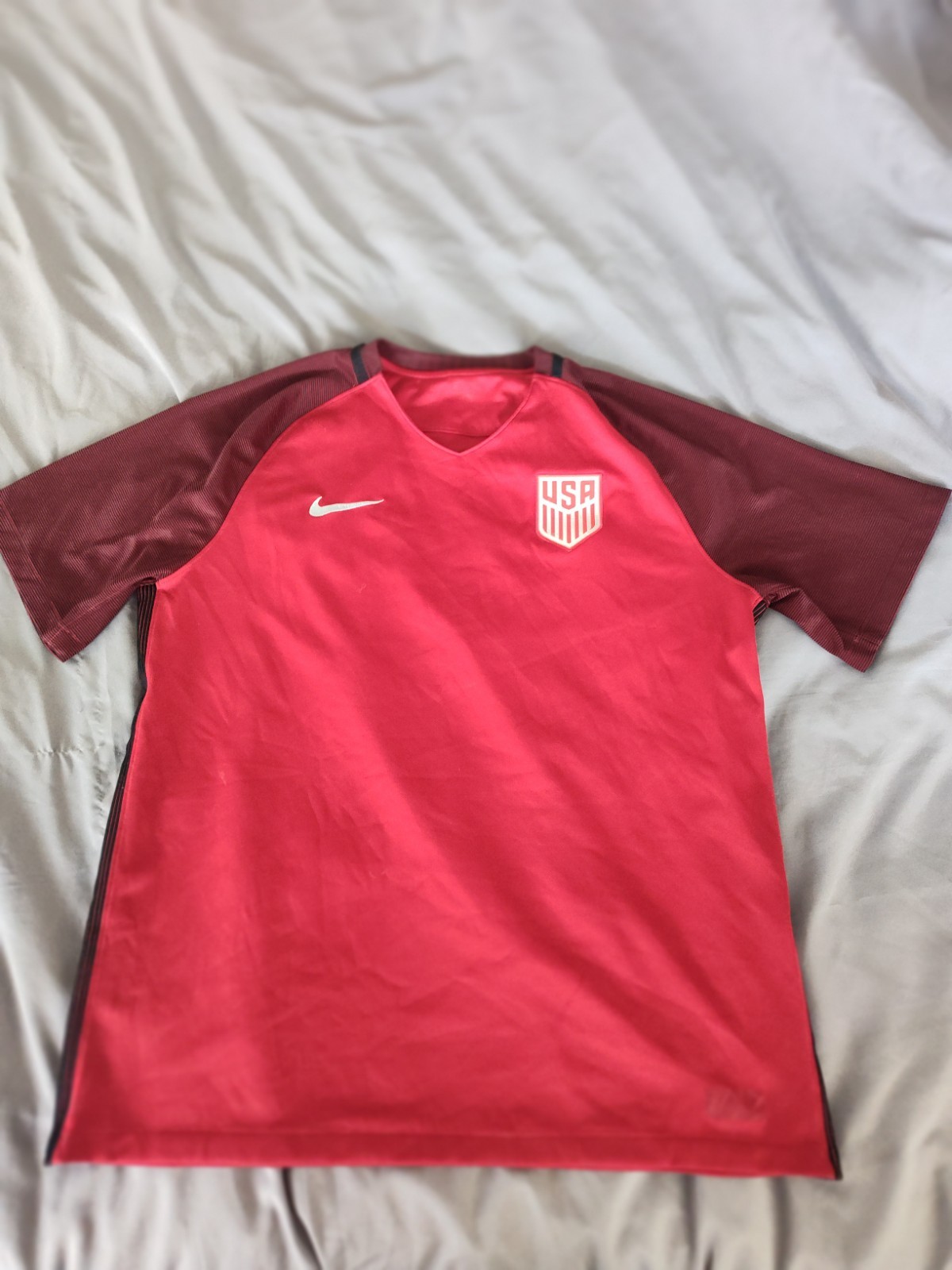 NIKE USMNT Men's Vapor 3rd Red Jersey 2016-17 Dri-Fit_0032