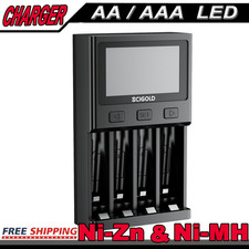4A Fast Smart Battery Charger Li-ion Ni-MH Ni-Zn AA AAA with LCD Display