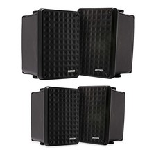 Kicker KB6 Indoor Outdoor Black Speakers 2 Pair for Patio, Dock Garage