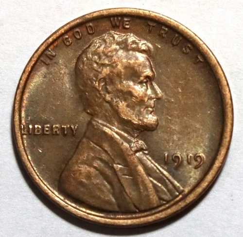 1919-P LINCOLN WHEAT CENT AU  "Almost Uncirculated" condition coin Item #3278