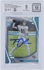 Trevor Lawrence Jaguars Signed 2021 Panini Absolute #101 BAS 9/10 Rookie Card. rookie card picture