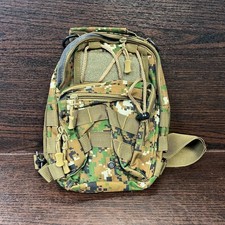 Unisex Tactical Sling Bag Size S/M Olive Digital Camo MOLLE Chest Pack Shoulder