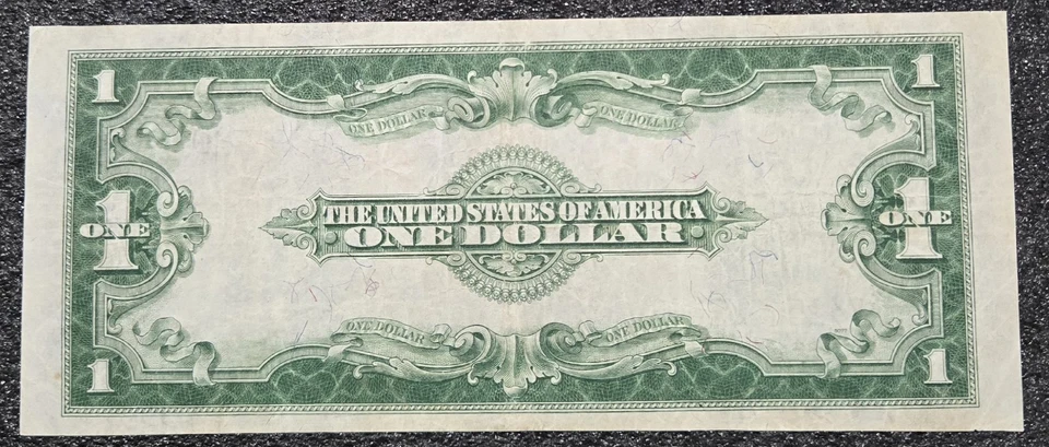 1923 $1 Silver Certificate Note Horse Blanket Large Size Banknote Blue Seal  - Image 2 of 4