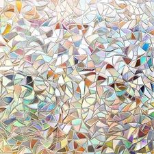 Finnez Window Privacy Film 17.5'' x 78.7'', Rainbow 