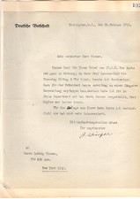 Dr. Otto Wiedfeldt Signed Letter 1923 / Autograph German Ambassador / Presidents
