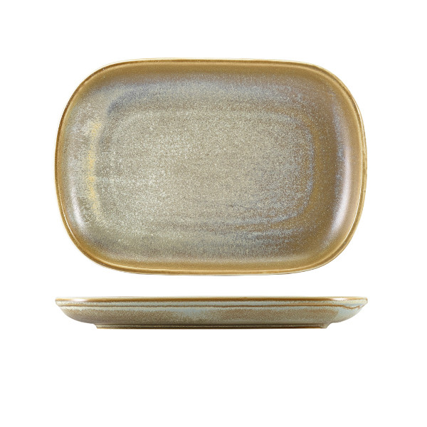 Terra Porcelain Matt Grey Rectangular Plate For Restaurant 24 x16.5cm Pack of 12