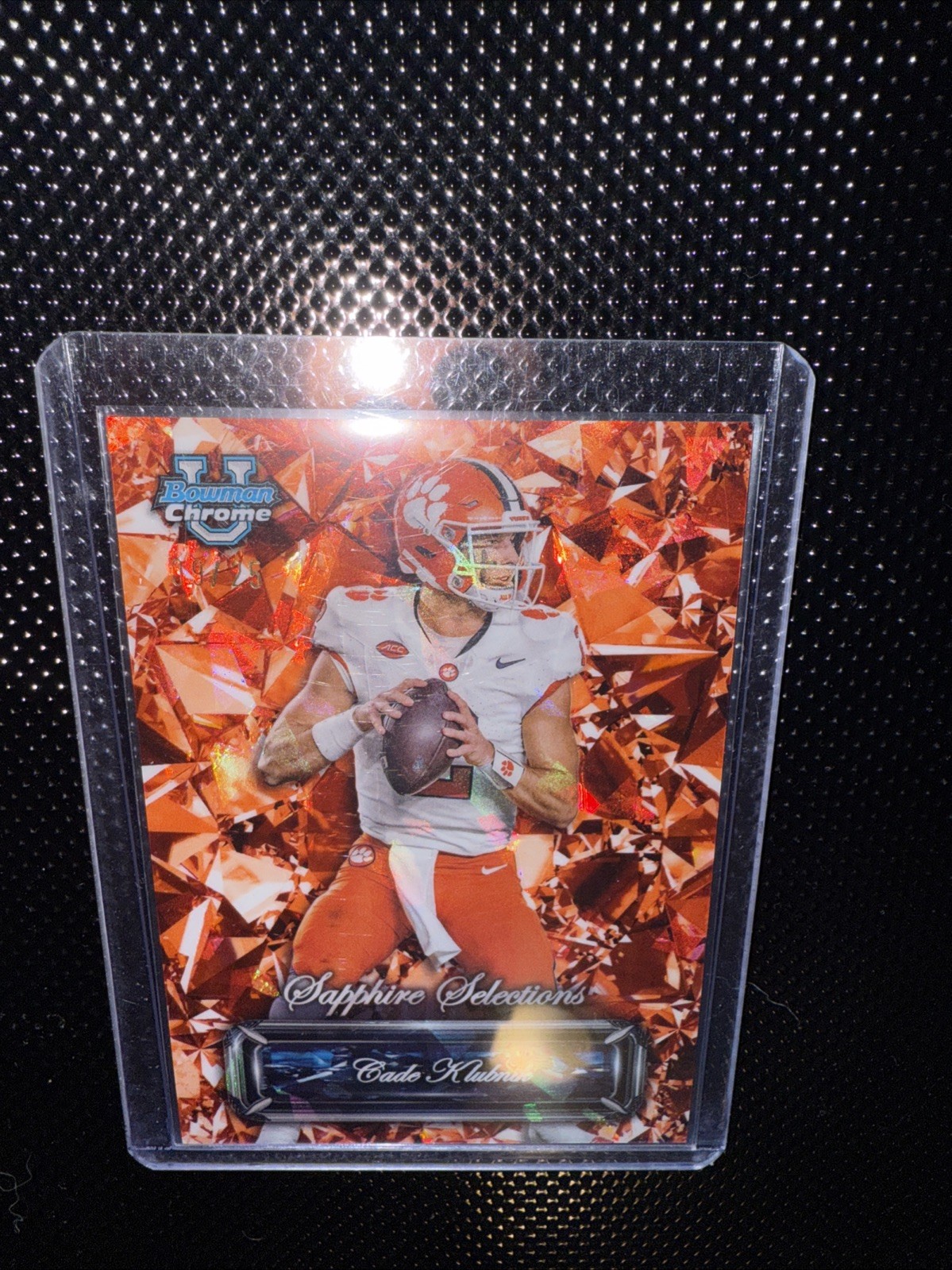 2024 Bowman U Chrome Sapphire Selections Orange #15 Cade Klubnik RC /25 Clemson
