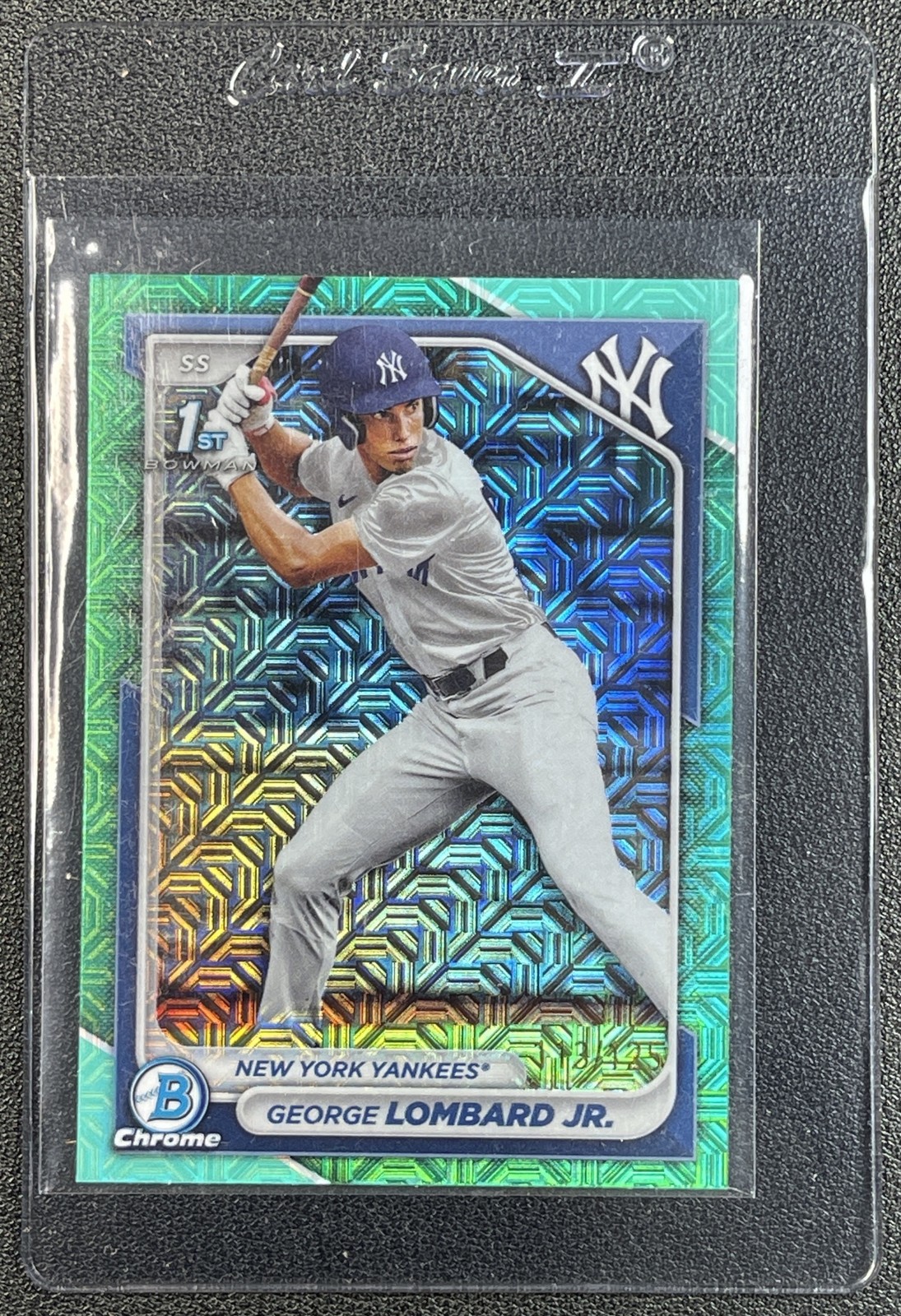 GEORGE LOMBARD JR 2024 BOWMAN CHROME MEGABOX MB #BCP-79 MOJO AQUA REFRACTOR /125