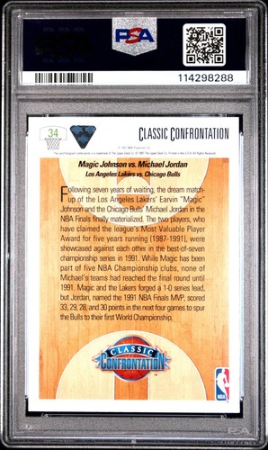 1991 Upper Deck Michael Jordan #34 PSA 4 Chicago Bulls Card Basketball - Zdjęcie 3 z 3