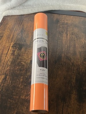 Four oh five iron on heat transfer Vinyl Pastel Orange Puff 12  x 24  New