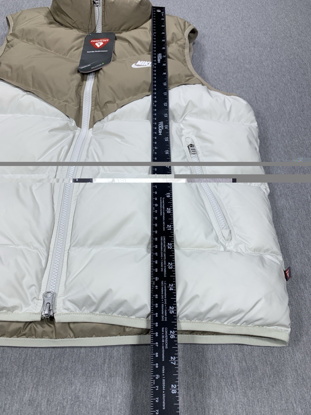 Nike Storm Fit Puffer Vest Brown Beige Primaloft Windrunner FB8193-247 Men's L thumbnail 7