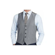 Men's RENOIR Vest Wool 140's Adjustable, Two Pockets 508-5 Lt Gray