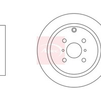 Apec Bremsscheibe Hinten Single FüR Toyota Corolla E12 2001-2008