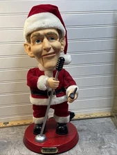 2001 Gemmy 19" Animated Singing & Swinging Bing Crosby Santa Doll with Box *READ