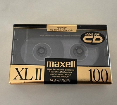 Maxell XL-II  - 100 Minute High Bias Blank Audio Cassette Tape Type II / IEC II
