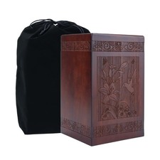 Cremation Urns for Human Ashes Adult Male Female, Wooden Decorative Urn Box w...