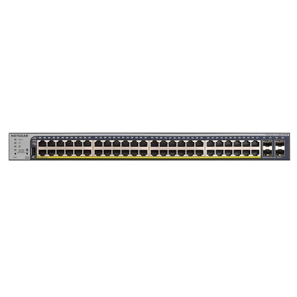 NETGEAR 52-Port PoE Gigabit Ethernet Smart Switch for Desktop/Rackmount - Black - Image 2 of 3