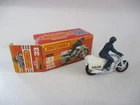 Matchbox Lesney Superfast SF33 Police Motorcycle- dark blue rider, boxed