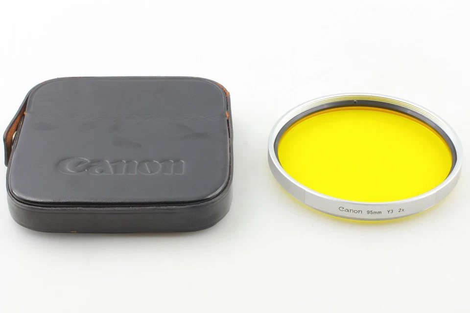 [Exc+5 w/ Case] Canon 95mm Yellow Y3 Lens Filter for FL-F 500mm f5.6 From JAPAN - Image 2 of 4