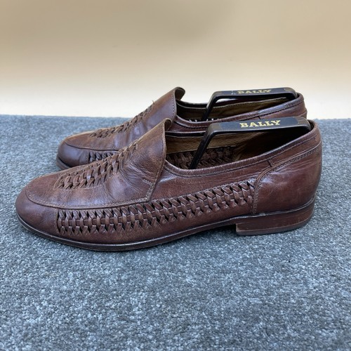 Russell & Bromley Mens Tan Brown Woven Leather Loafers - UK 7 / EU 41 - Picture 4 of 16