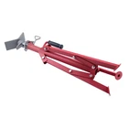 Adjustable V Head Pipe Support Stand Steel 2500lbs 27.2-52" Height Range