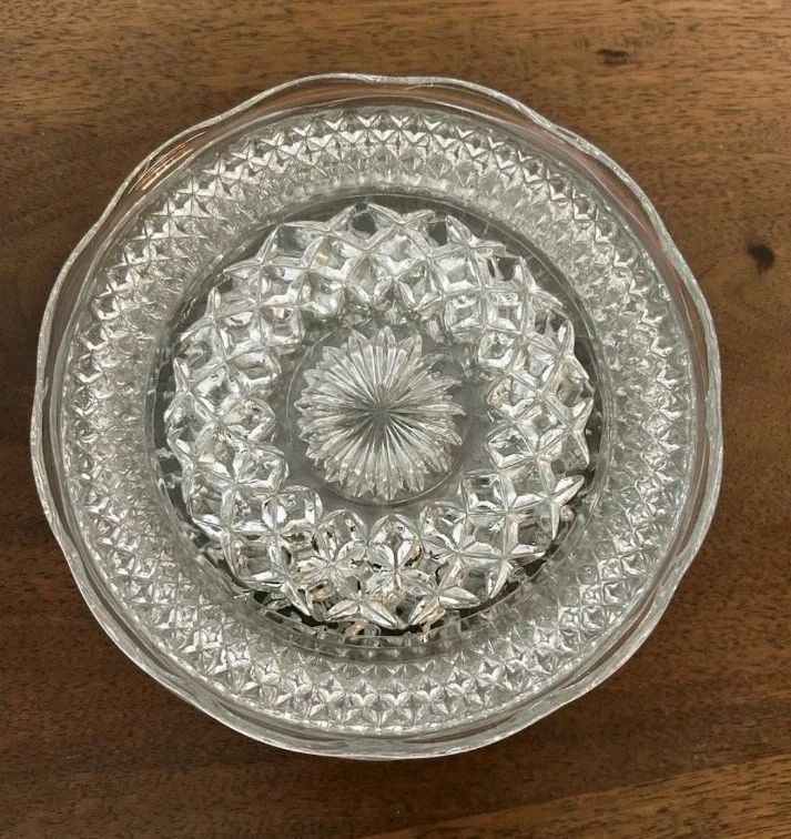 Anchor Hocking Wexford Plate Salad Sandwich VTG 6 Inch With Scalloped Edge Set 6