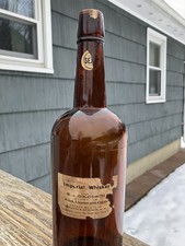 Saratoga Springs Whiskey B J Goldsmith Wines Liquors & Cigars Label Applied Top