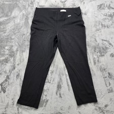 Rafaella Pants Womens 1X Black Pull On Mid Ri...