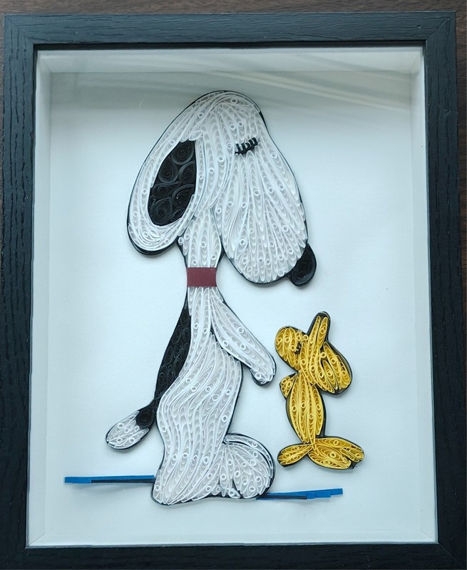 quilling picture of Snoopy & Tweety
