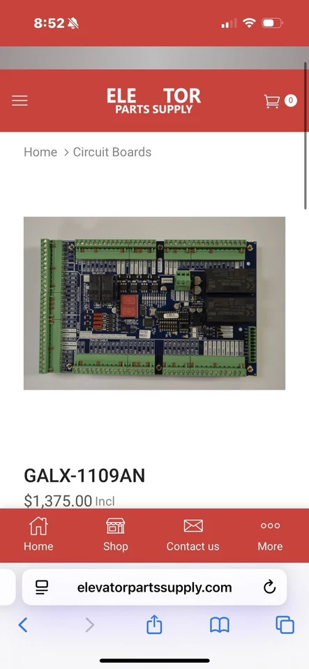 TABLERO DE INTERFAZ GAL ELEVATOR COP GALX-1109AN REV:E Nuevo Foto 4 de 4