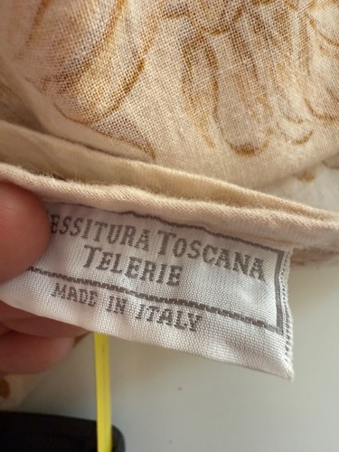Tessitura Toscana Telerie Firenze Linen Tablecloth 65 x 100 “ BEAUTIFUL Fall - Picture 3 of 3