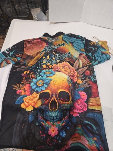 CoolWick Bowling Jersey Men's Medium Floral Sublimated Shirt Shifleet