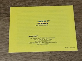 Millipede Nintendo Nes Complete CIB Good Shape Authentic