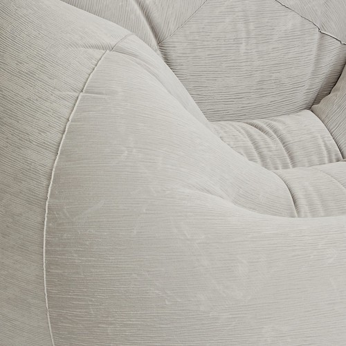 68579NP Poltrona Sacco Gonfiabile Vinile Grigio 114x114x71 cm - Foto 18 di 24