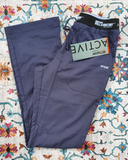 Greys Anatomy Aubrey Scrub Pants Womens XS Steel Gray 3-Pocket Drawstring NWT