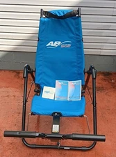 AB Lounge Sport Ab Workout Fitness Exercise Blue Chair Machine W/ Manual & Dvd