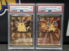SEQUENTIAL PSA 9 SET Celebrations UPC Charizard 4 & Pikachu 58 Gold Metal Promo