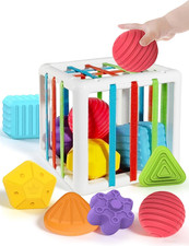 Montessori Toys for 1 Year Old - 6 Pc Shape Sorter Activity Cube