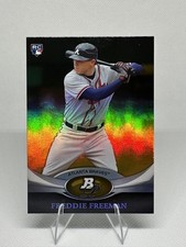 FREDDIE FREEMAN 2011 BOWMAN PLATINUM 57 GOLD - ROOKIE CARD - GOLD PARALLEL. rookie card picture