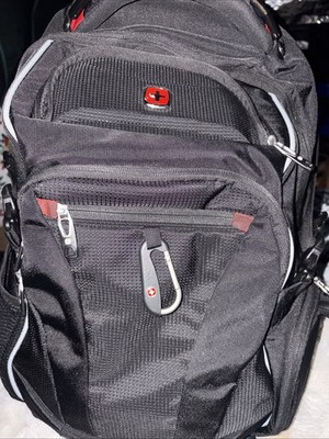 SWISSGEAR Black Laptop Backpack Airflow Pattern Travel Bag