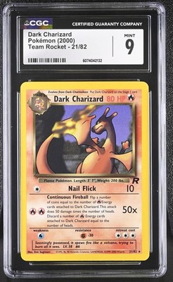 CGC 9 MINT Dark Charizard 2000 Team Rocket 21/82 Pokemon Card | eBay