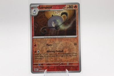 Pokemon TCG Lampent S&V Obsidian Flames 037/197 Reverse Holo Common Card NM